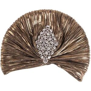 Gold Hair Wrap Turban Her Curious Nature London $80 New
